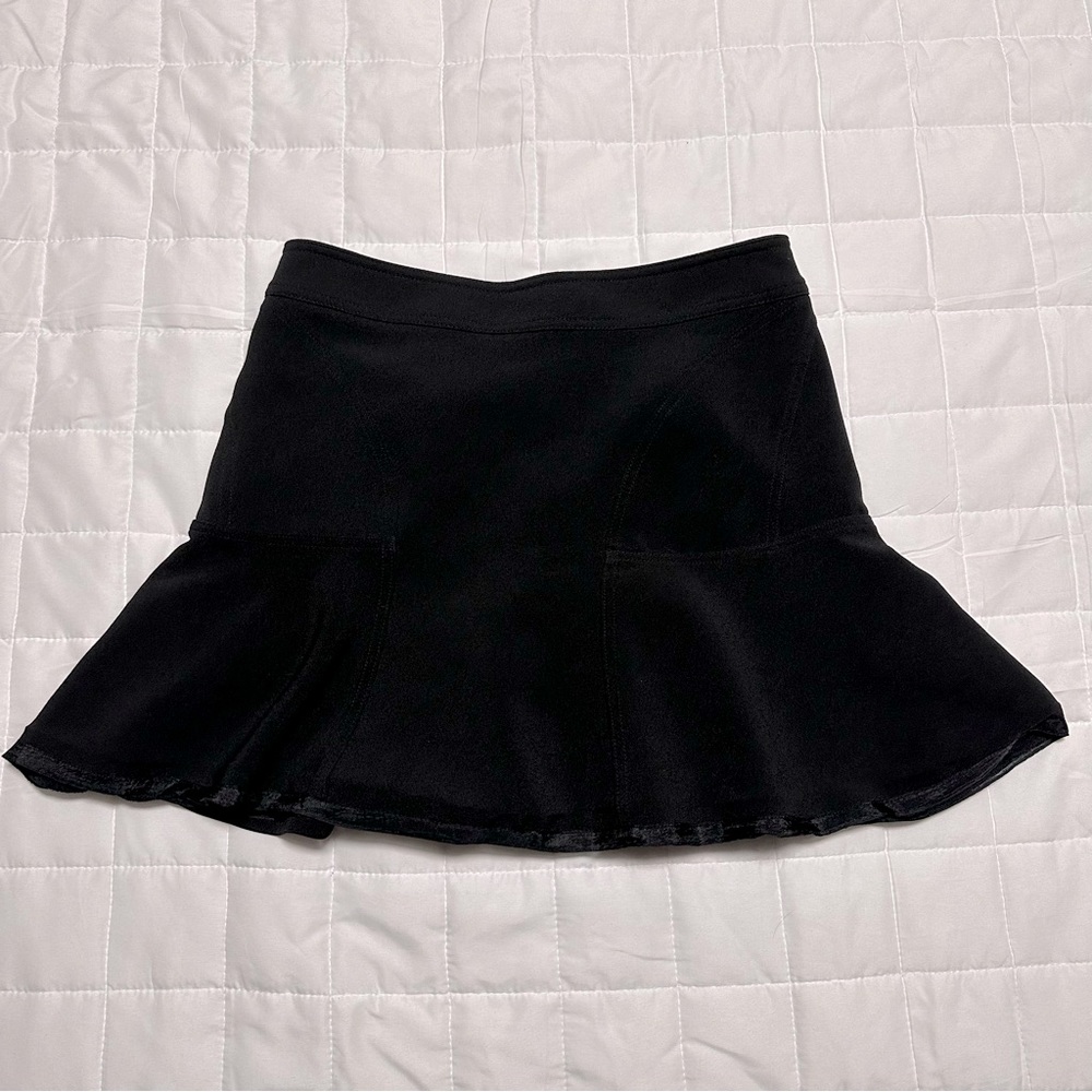 Worthington Women’s Black Flair Skirt with Gold Zipper Size 6P